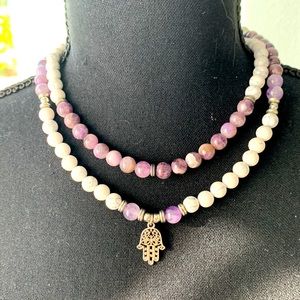 Gorgeous Amethyst & Howlite MALA 36” Wear for Inner Peace, Focus and Positivity!